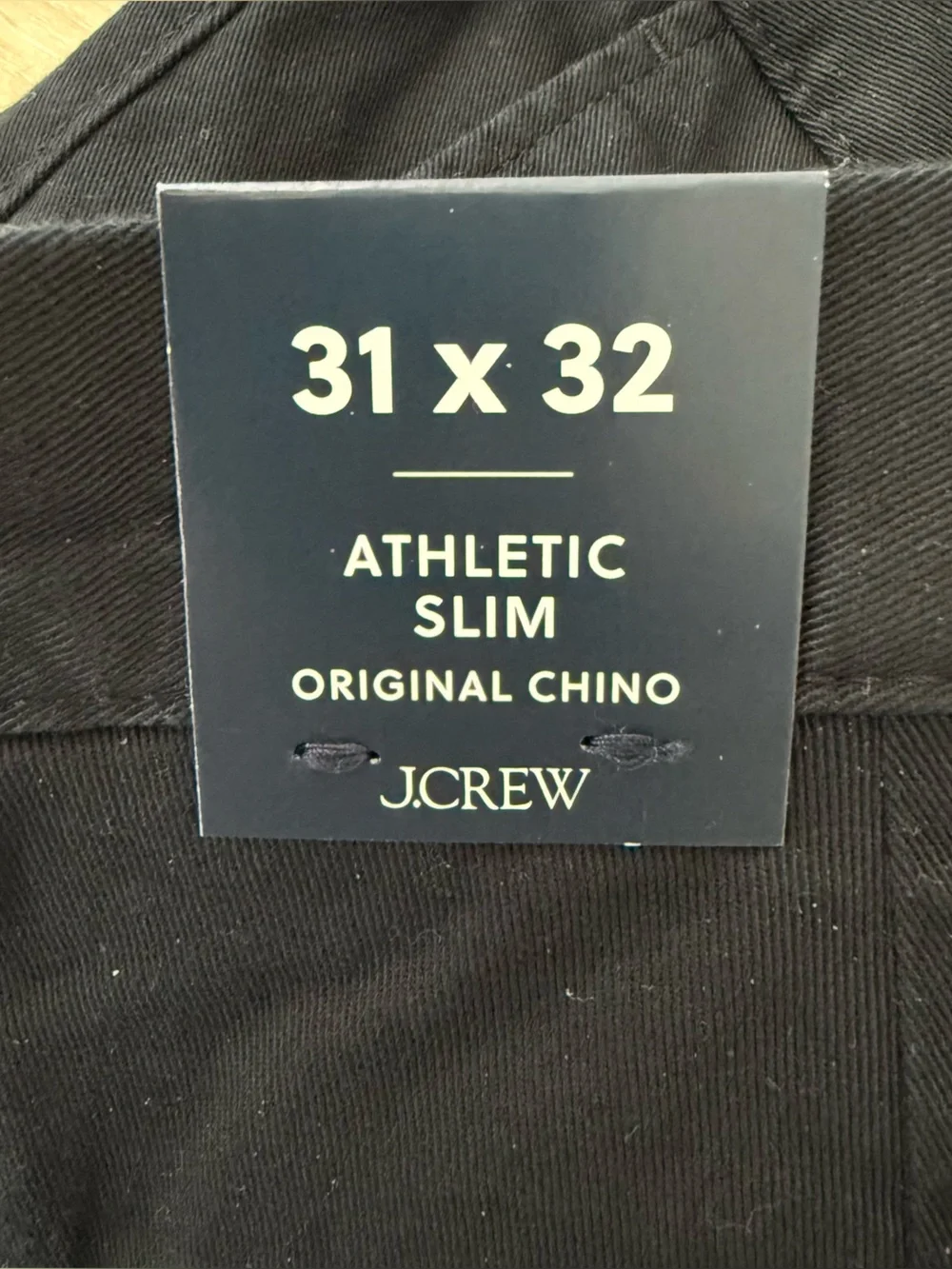NWT J. Crew Black Athletic Slim-fit Original Chino Pant Size 31x32